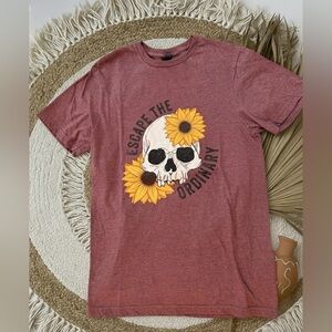 Escape the Ordinary Skull Sunflower T-Shirt